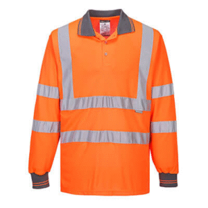 Portwest Hi-Vis LS Polo Shirt RIS Orange
