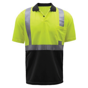 Class 2 Birdseye Breathable Moisture Wicking Polo-Lime/Black