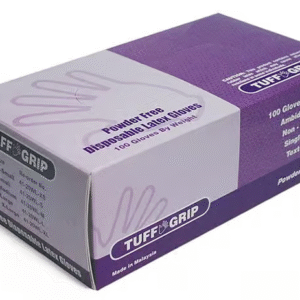 Latex Industrial Powder-Free Disposable Gloves, Small (100 pcs)