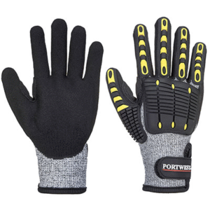 Portwest Anti-Impact Cut Resistant Glove, Grey/Black