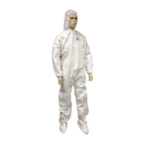 Major Gloves Microporous Coverall with Attached Hood, Boots, Elastic Wrists (White)