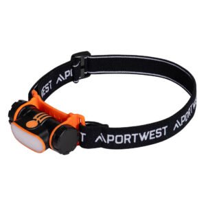 Portwest USB Rechargeable LED Headlamp, Black