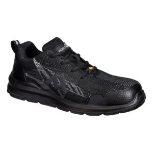 Portwest FC32 Composite Textile Trainer S1PS ESD SR FO Black/Zoom Grey