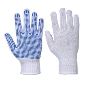 Portwest Liner 7 PVC Polka Dot Glove White/Blue