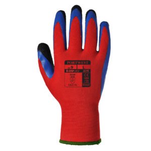 Portwest Grip 13 Latex Double Coated Glove Red/Blue