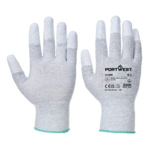 Portwest  ESD 13 PU Fingertip Glove Grey