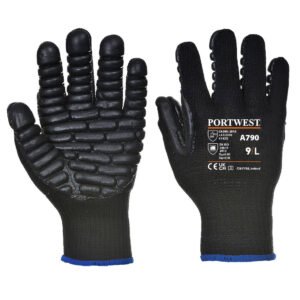 Portwest Anti-Vibration 10 Rubber Chloroprene Glove Black