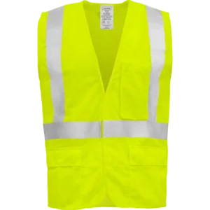 Ironwear Hi Vis Reflective Mesh Safety Vest w/ Zipper & 5 Pockets