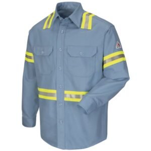Workwear  Men's Midweight FR Enhanced Visibility Uniform Shirt