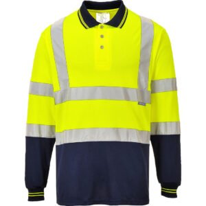 Portwest Hi-Vis Contrast Polo Shirt L/S